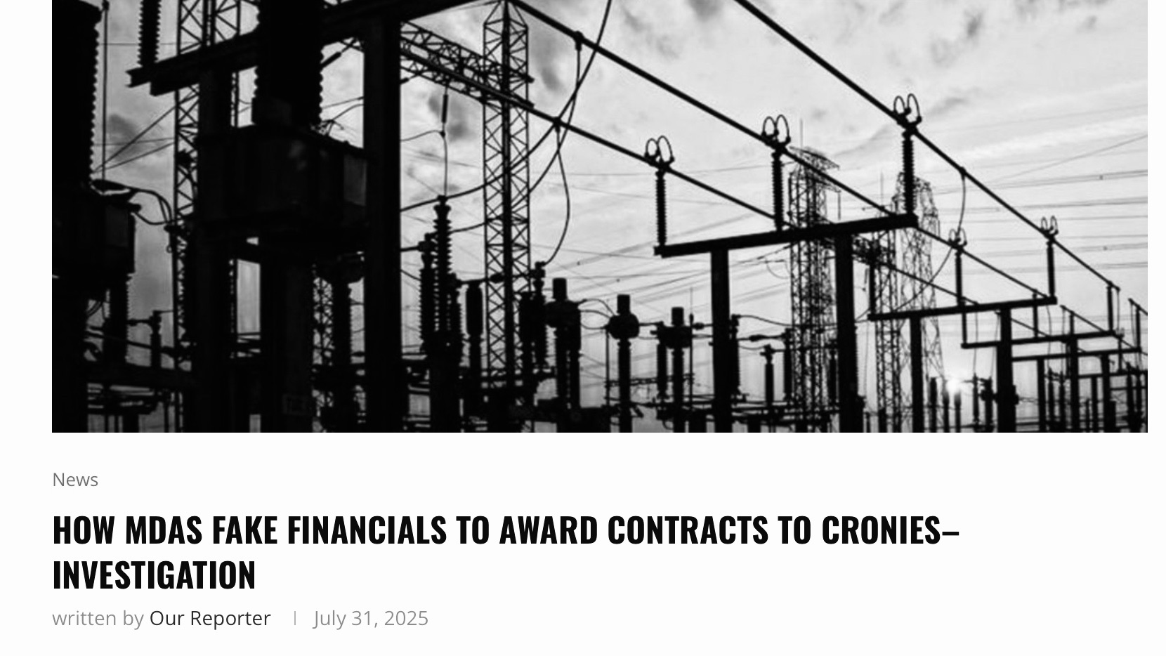 Nigerian Bid Tampering Teaches Lessons Tampered Nigerian Bids