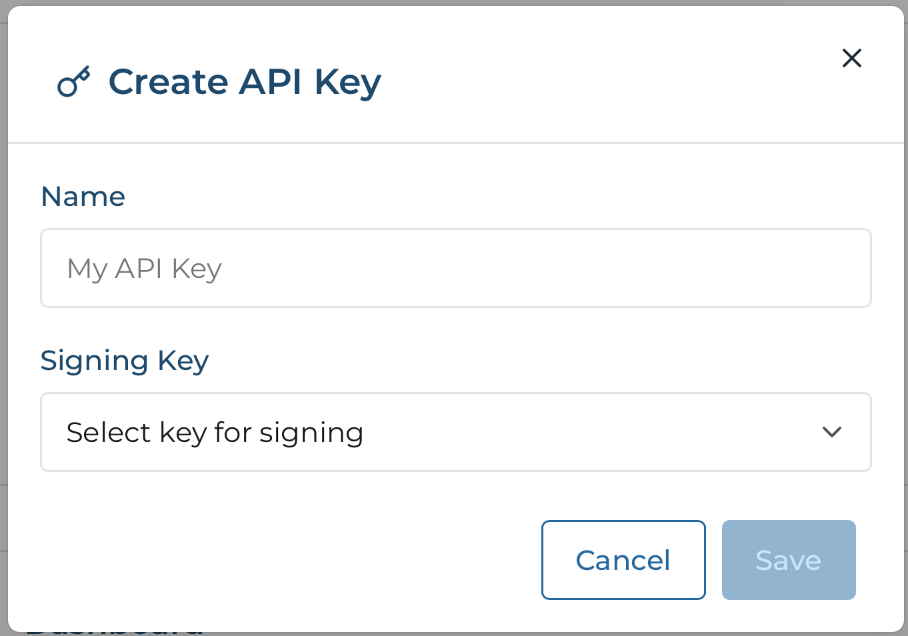 Create API Key